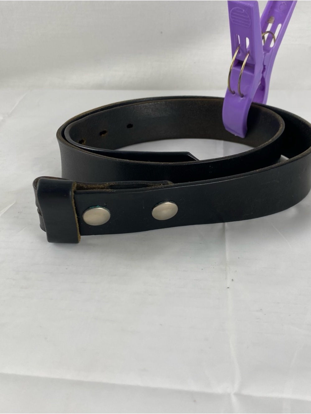 VTG Western Black Leather Belt Size 36 Made in Canada Genuine Leather Classic